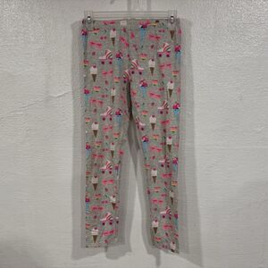 Girls PLACE XL 14 Grey Ice Cream Roller Skate Cherry Leggings